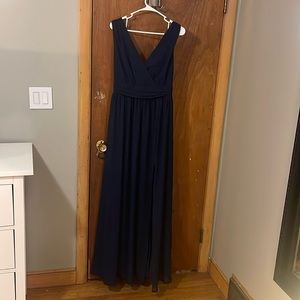 Lulus navy blue floor length dress